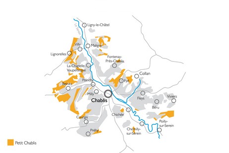 Map of the Petit Chablis 
