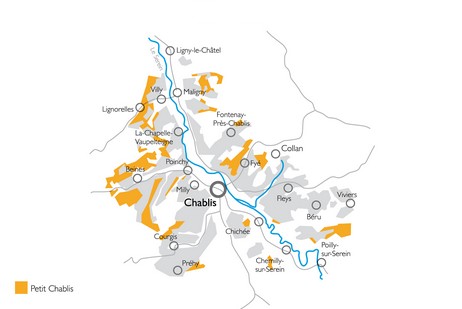 Map of the Petit Chablis