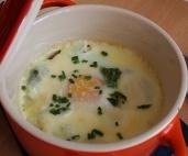 Mini-cocotte with eggs and asparagusChablis/Bourgogne/Burgundy/French wine/