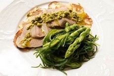 Veal Tongue with Asparagus recipe of Petra Hammerstein/Burgundy/French wine/