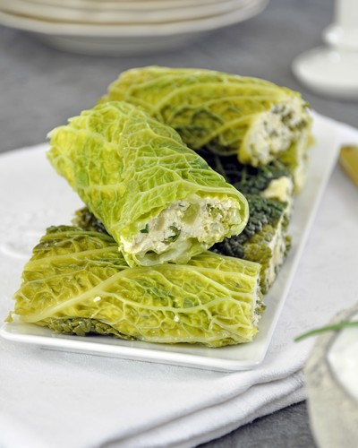 Chicken and Savoy Cabbage Cannelloni and Chablis Premier cru Fourchaume