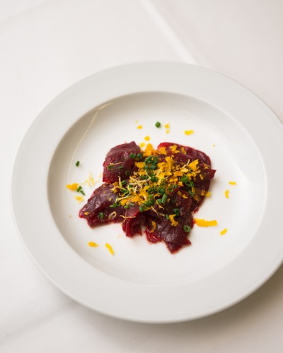 Beetroot Carpaccio Dorthée Beil//Chablis/Bourgogne/Burgundy/French wine/