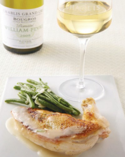 Chicken supreme with tarragonChablis/Bourgogne/Burgundy/French wine/Chardonnay/ 