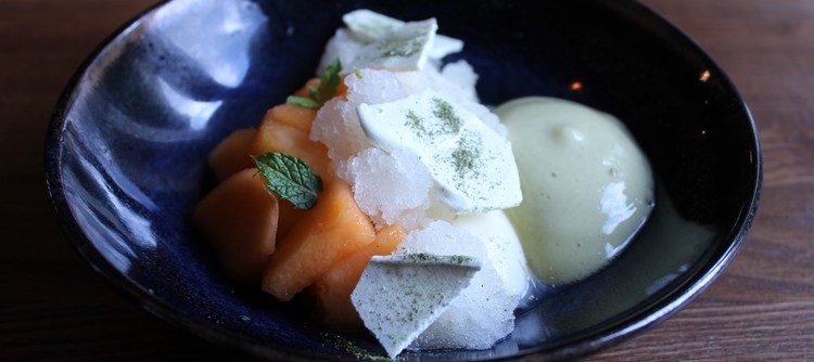 Melon, mint Chablis granita with Chablis Premier Cru